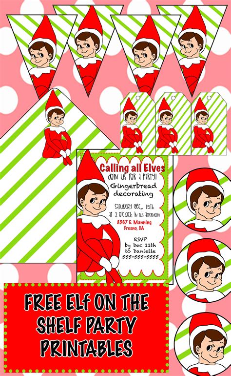 Elf On The Shelf Printable Birthday Card