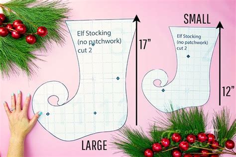 Elf Stocking Template