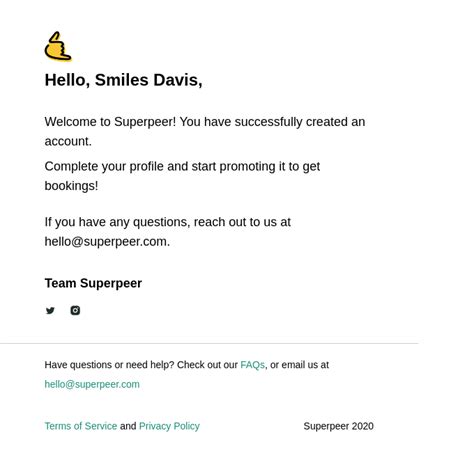 Email Confirmation Email Template