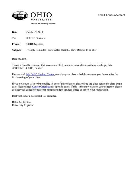 Email Reminder Template