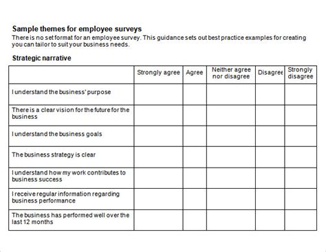 Employee Engagement Survey Templates