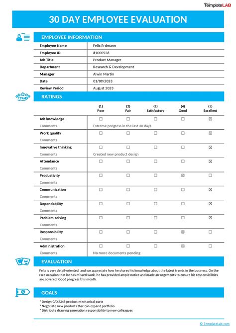 Employee Evaluation Template