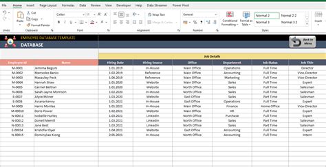 Employees Database Template