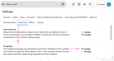 Enable Templates In Gmail