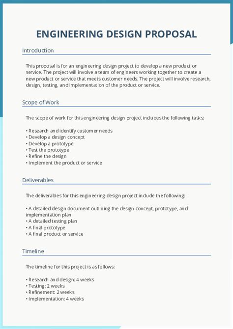 Engineering Proposal Template