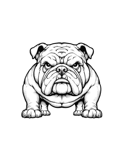 English Bulldog Coloring Pages Printable