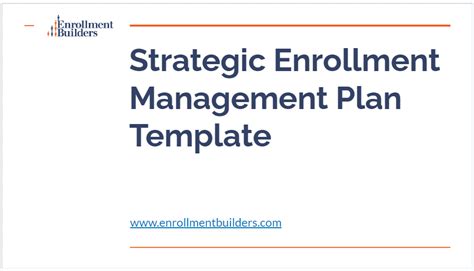 Enrollment Management Plan Template
