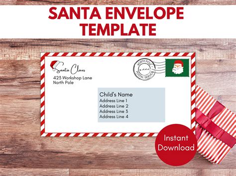 Envelope From Santa Template