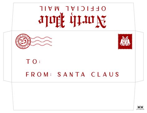 Envelope Template From Santa
