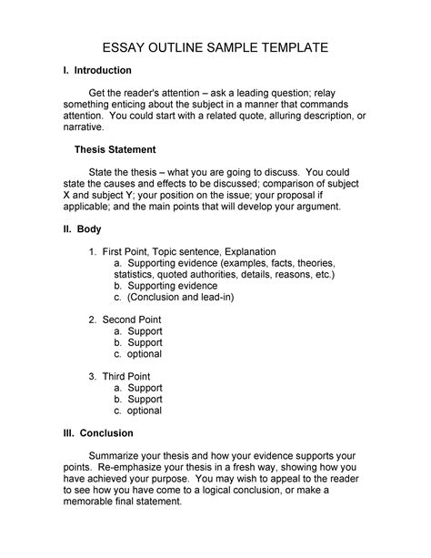 Essay Structure Template