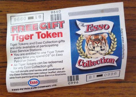 Esso Tiger Tokens Catalogue