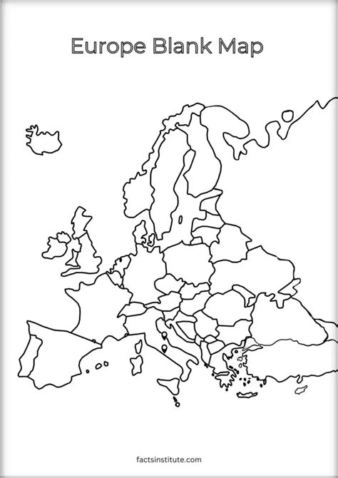 Europe Map Blank Printable