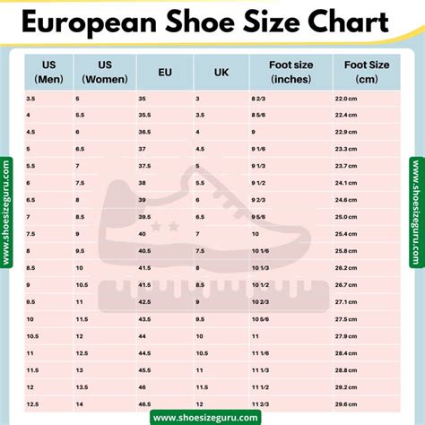 European Shoe Size Chart Women