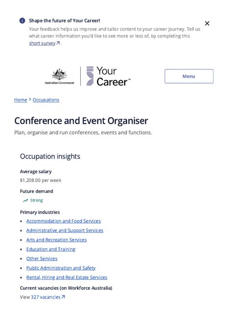 Event Organiser Career