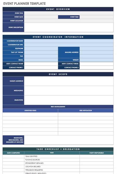 Event Planner Template Free Download