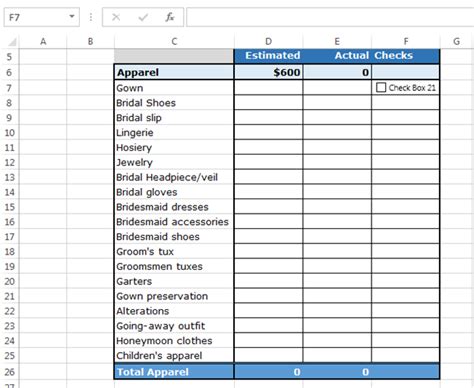Excel Checklist Template With Checkbox