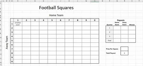 Excel Football Squares Template