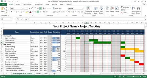 Excel Project Management Tracking Templates