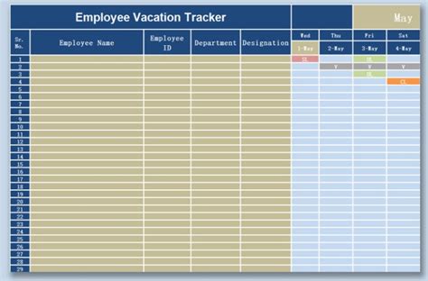 Excel Vacation Planning Template