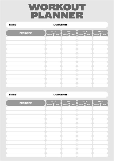 Exercise Journal Template
