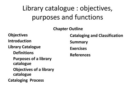 Explain The Functions Of Library Catalogue