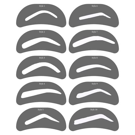 Eyebrow Printable Stencils