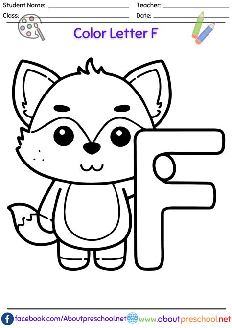 F Coloring Page