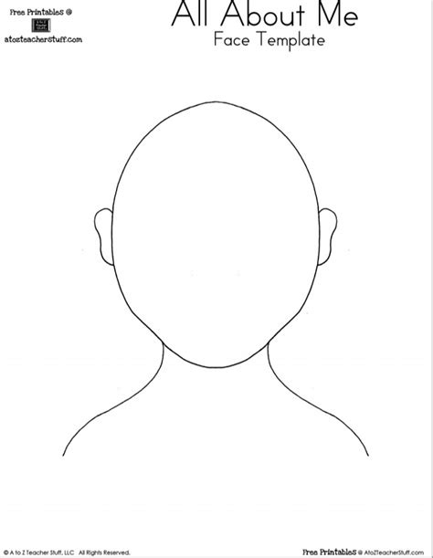Face Template For Preschool