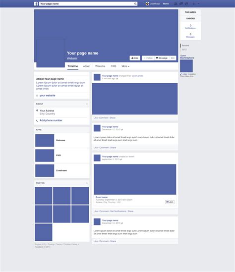 Facebook Page Profile Template