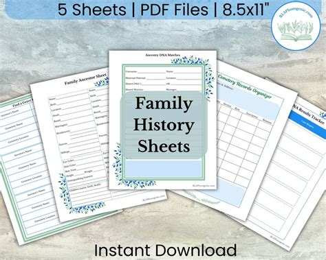 Family History Printables