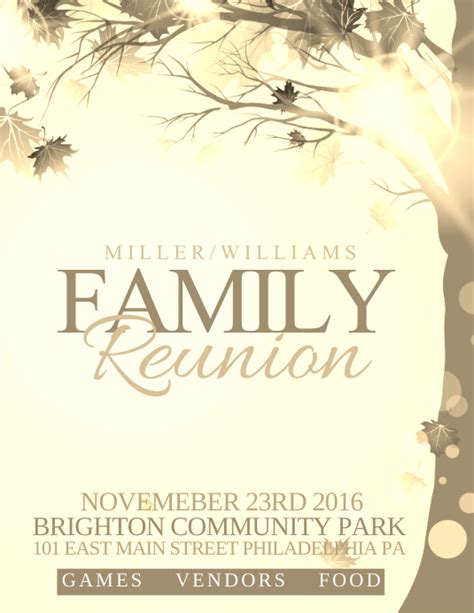 Family Reunion Flyer Templates Free