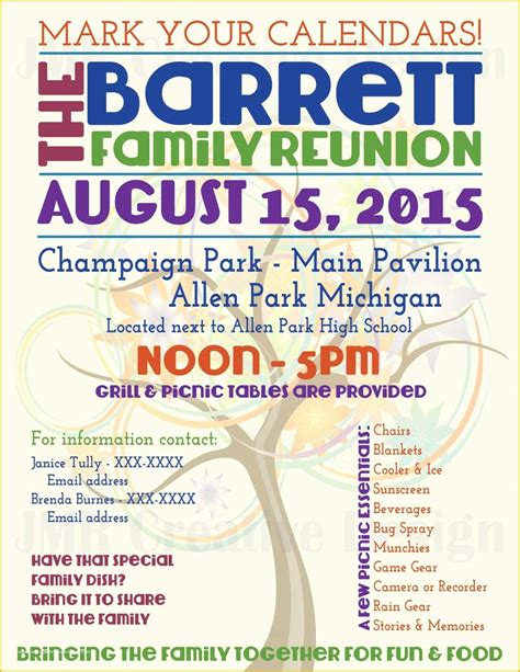 Family Reunion Template Flyers Free