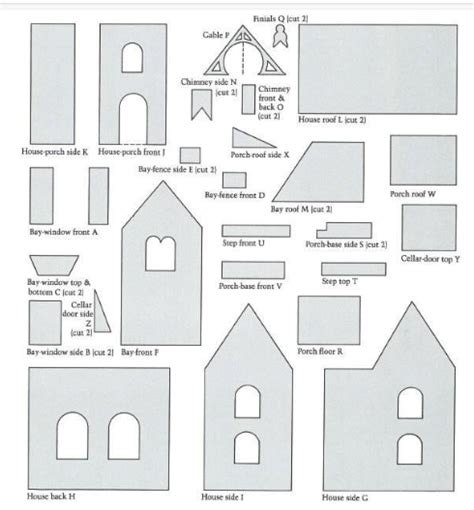 Fancy Gingerbread House Templates