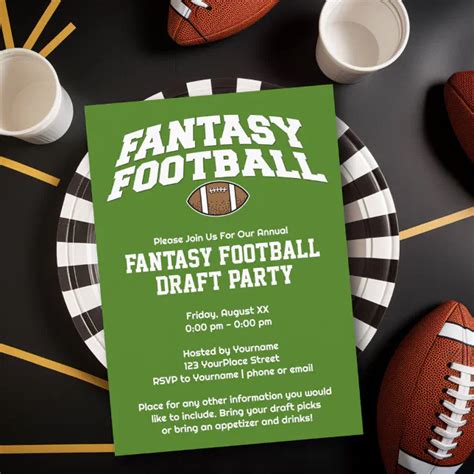 Fantasy Football Invitation Template