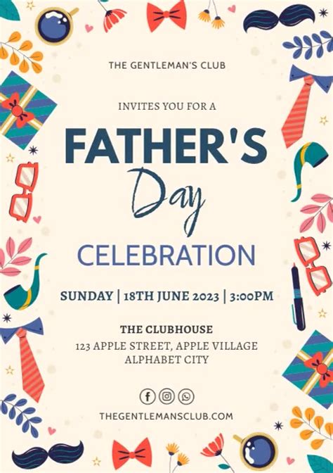 Father's Day Invitation Template Free