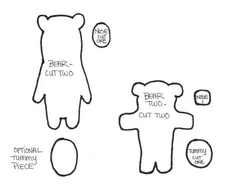 Felt Teddy Bear Template
