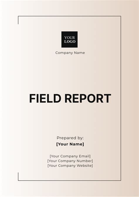 Field Report Template