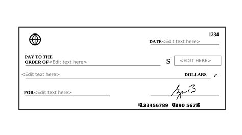 Fillable Blank Check Template Excel