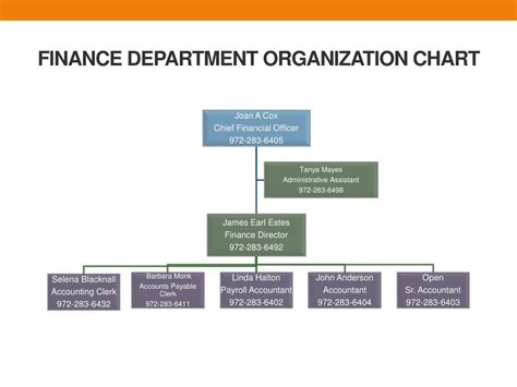 Finance Department Chart