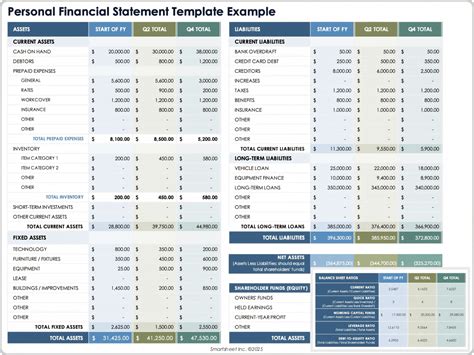 Financial Statement Template