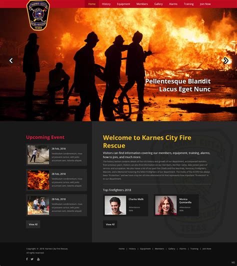 Fire Department Website Template