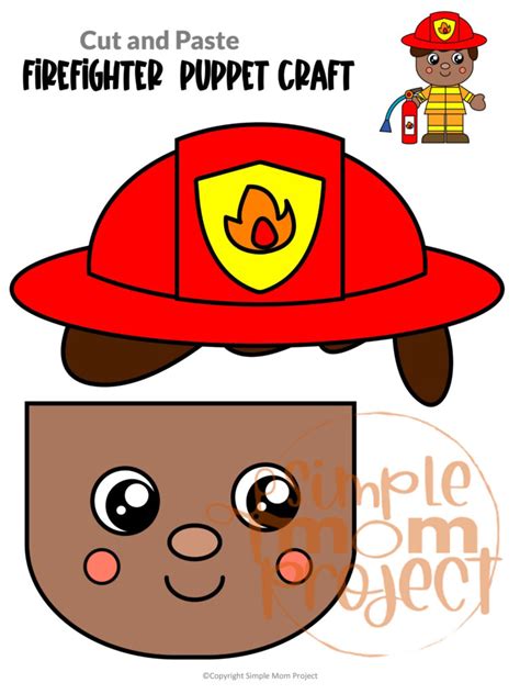 Firefighter Puppet Printable