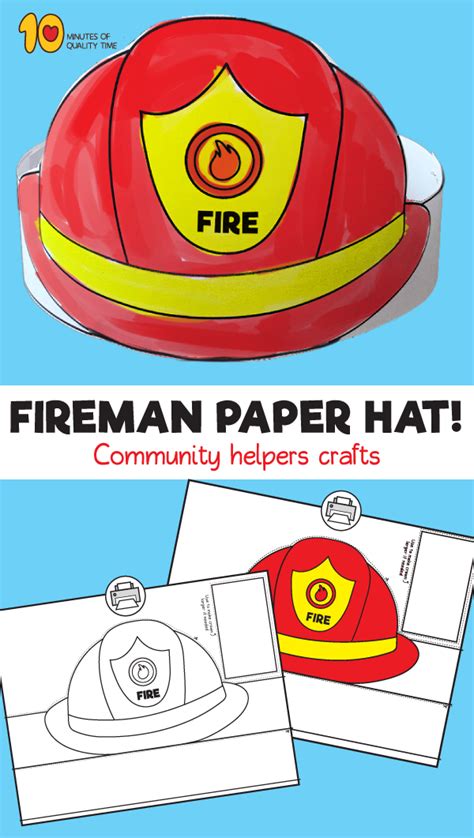 Fireman Hat Template For Preschool