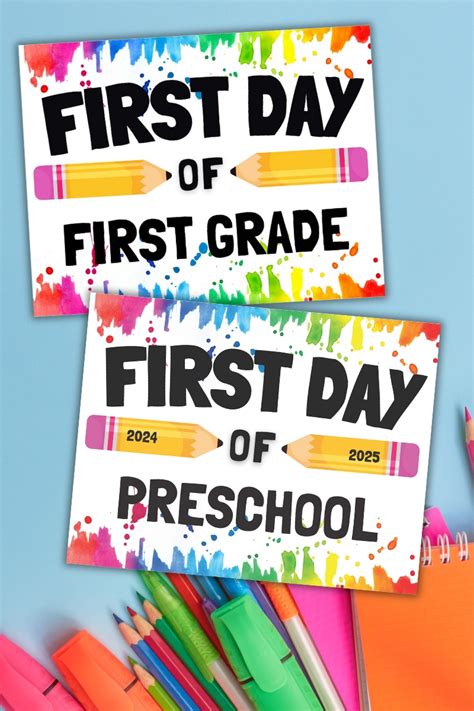 First Day Of School Sign Free Printable