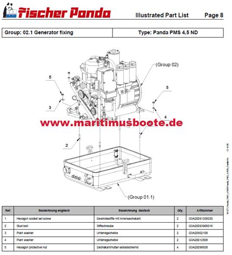 Fischer Panda Parts Catalog