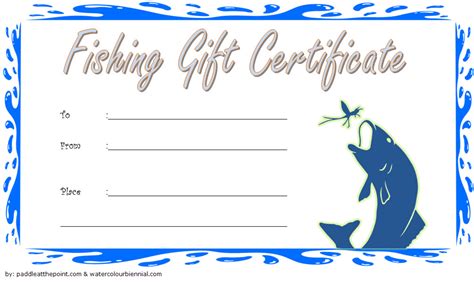Fishing Gift Certificate Template