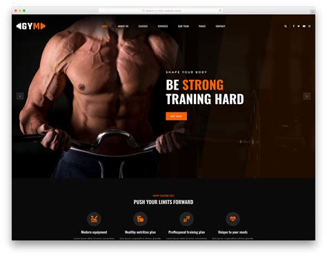 Fitness Website Design Templates