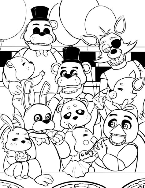 Five Nights At Freddy's Printable Coloring Sheets