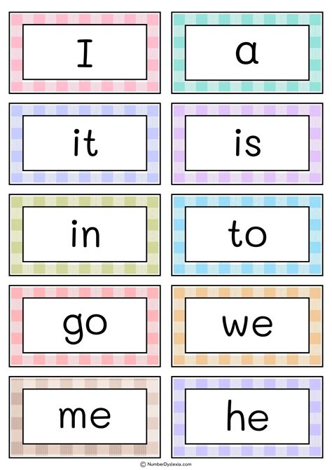 Flashcards For Sight Words Printables