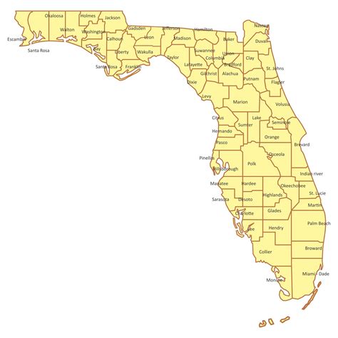 Florida Printable Map